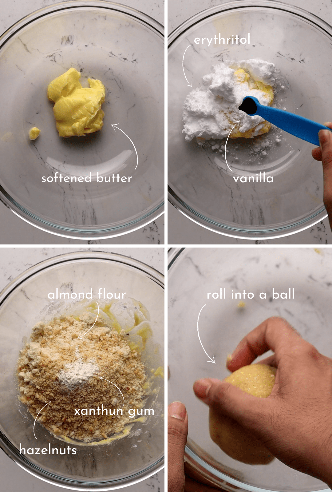keto-low-carb-shortbread-cookies-procedure-collage